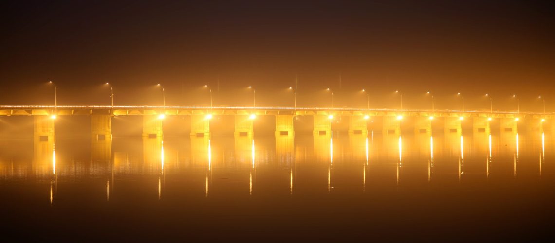 Pont des martyrs Bridge at night